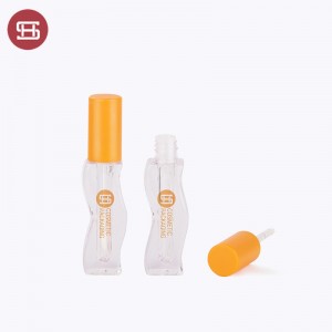 Cute empty lip glaze tube with applicator plastic lipgloss tube 3ml #1210