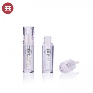 Ibhodlela elicwebezelayo elingenalutho eliyindilinga eline-applicator plastic lipgloss tube #1213B