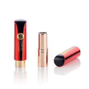 Unique shiny red embedded type cosmetic packaging tube lipstick #9497